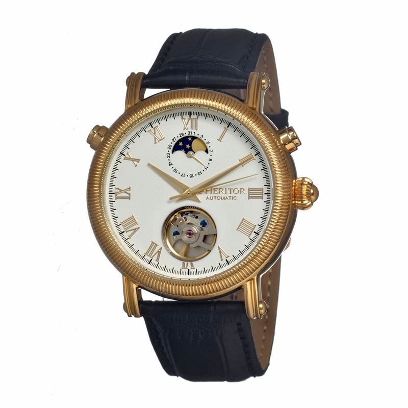 Heritor Kornberg Watches White Dial Automatic Mens Watch